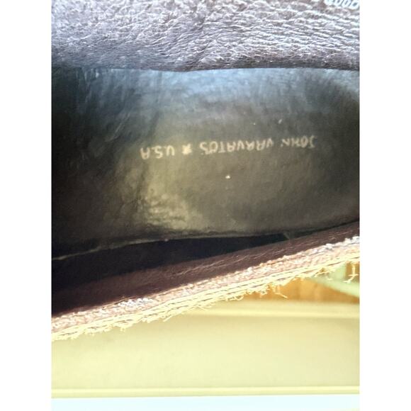 John Varvatos Mens Leather‎ Derby Oxfords Brown Shoes 13M US Made in Italy